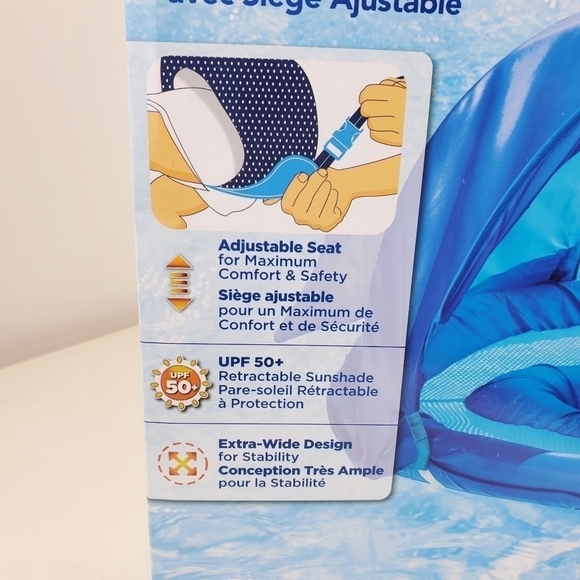 Kids SwimSchool Fun Fish BabyBoat in Blue by Aqua Leisure 6-24 months New - Picture 4 of 12